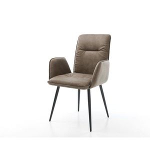 Jedálenská stolička Vinja-Flex taupe vintage s kužeľovou základňou vyobraziť