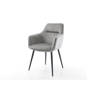 Jedálenská stolička Pejo-Flex sivá zamatová zúžená čierna vyobraziť