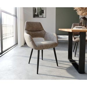 Jedálenská stolička Yago-Flex s kužeľovou základňou čierna mikrovlákno vyobraziť