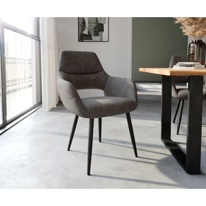 Jedálenská stolička Yago-Flex s podrúčkami s kužeľovou základňou vyobraziť