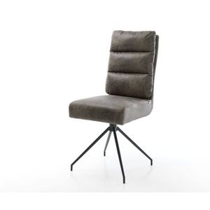 Otočná stolička Pela-Flex sivá vintage krížová základňa zúžená čierna vyobraziť