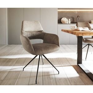 Jedálenská stolička Yago-Flex s krížovou podnožou zúžená čierna vyobraziť