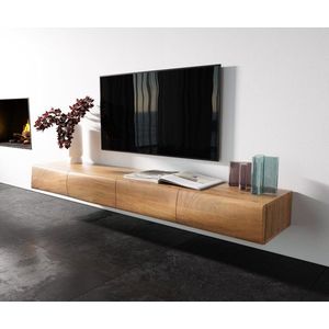 TV stolík Nový 200 cm prírodná akácia 4 dvere závesné vyobraziť