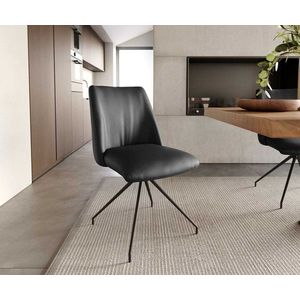 Otočná stolička Elso-Flex krížová základňa zúžená kovová čierna pravá vyobraziť