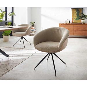 Vinka-Flex otočná stolička s podrúčkami krížová základňa zúžená kovová vyobraziť