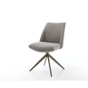 Jedálenská stolička Elso-Flex s krížovou podnožou široká kovová bouclé vyobraziť