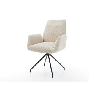 Jedálenská stolička Zoa-Flex manšestrová béžová krížová podnož zúžená vyobraziť