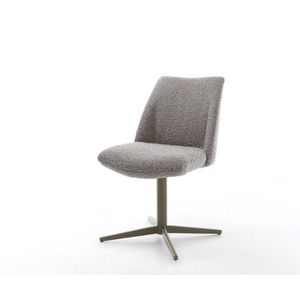 Jedálenská stolička Elso-Flex bouclé strieborno-sivá podnož titánové vyobraziť