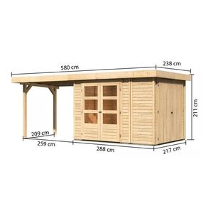 Drevený záhradný domček RETOLA 2 Lanitplast vyobraziť