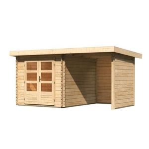 Drevený záhradný domček BASTRUP 4 s prístavkom Lanitplast vyobraziť