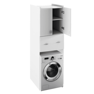 Odkladacia skrinka do kúpeľne, biela vyobraziť