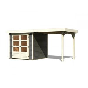 Drevený záhradný domček ASKOLA 2 s prístavkom 240 Lanitplast vyobraziť