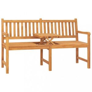 Záhradná lavica so stolíkom 150 cm teakové drevo Dekorhome vyobraziť