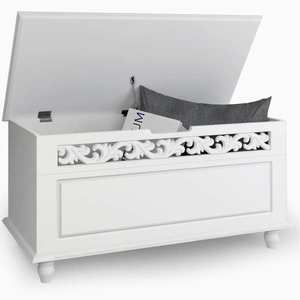 Drevená truhla biela D2565 Dekorhome vyobraziť