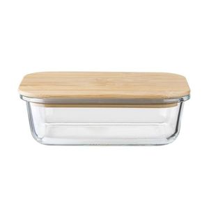 Florina Sklenená dóza s bambusovým vekom Clavato, 630 ml, S vyobraziť