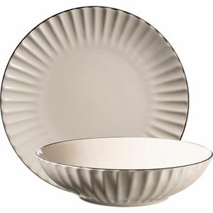 Mäser Súprava plytkých a hlbokých tanierov 8 ks OSITA – krémová vyobraziť