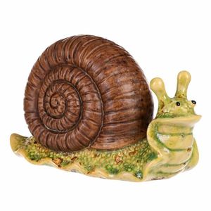 Záhradná dekorácia Slimák, tmavohnedá, 16 x 7 x 10cm, keramika vyobraziť