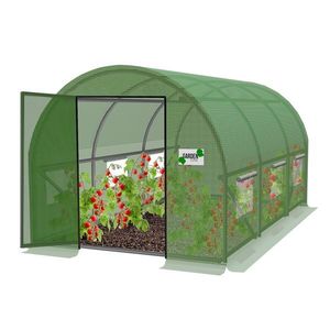 Záhradný fóliovník s pevnými dverami, 400 x 250 x 200 cm vyobraziť