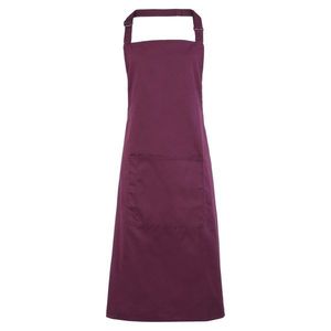 Premier Workwear Kuchynská zástera s náprsenkou a vreckom - Baklažánová vyobraziť