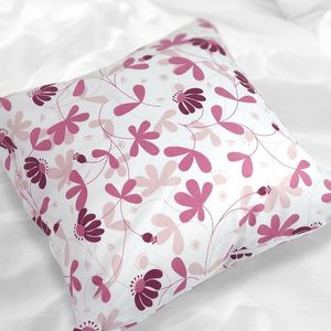 Polášek Bavlnená obliečka na vankúšik - kvetinová harmónia ružová | 40 x 40 cm vyobraziť