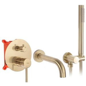 Podomietková vaňová batéria Rea Lungo zlatá brúsená + box vyobraziť