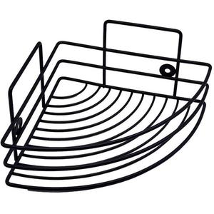 Rohová polica do kúpeľne čierna vyobraziť