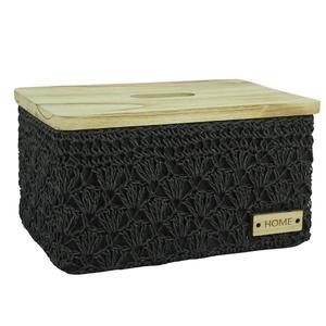 Háčkovaný obdĺžnikový košík m.31x21 h17, 5cm vyobraziť