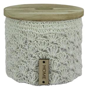 Okrúhly háčkovaný košík m.pr.21cm h18cm vyobraziť