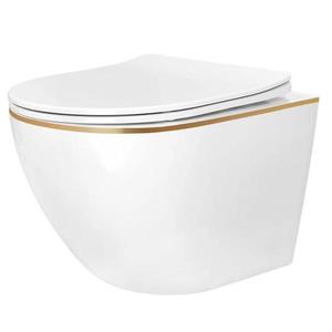 Závesná WC misa Carlo Ini Tornado Gold Edge vyobraziť