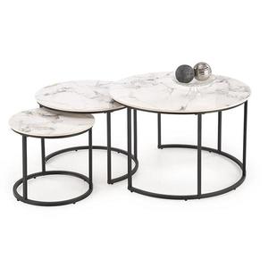 Konferenčný stolík Gilda biela mramor/čierna vyobraziť