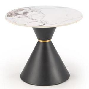 Konferenčný stolík Goretti S biela mramor/čierna vyobraziť