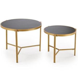 Konferenčný stolík Fatima čierna mramor/zlatá vyobraziť