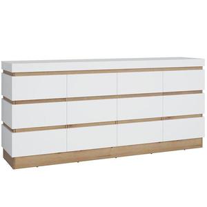 Komoda 4d2s Calabria Cork102 Dub Coast Evoke/Biela Alpin vyobraziť