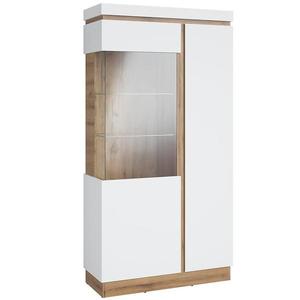 Vitrína Calabria 2d Dub Coast Evoke/Biela Alpin vyobraziť