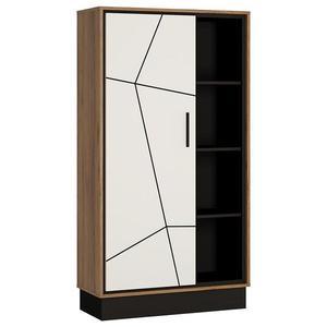 Regál Brolo BROR01 1D dub catania/čierna perla/mdf biela hg vyobraziť