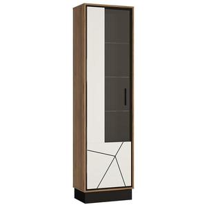 Vitrína Brolo BROV01L 1D dub catania/čierna perla/mdf biela hg vyobraziť