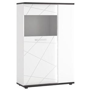 Vitrína Venezia VENV02R 2D alpská biela/dub vicenza čierna/mdf biela l vyobraziť