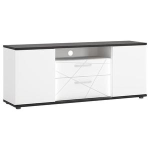 Komoda RTV Venezia VENF01 2D2S biela alpská/dub vicenza čierna/mdf biela L vyobraziť