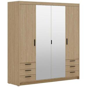 Skriňa Elena 4D 6S zrkadlo dub olejovaný vyobraziť