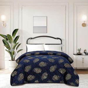 Prikrývka na posteľ Poli 2504-2 tmavomodrá 170x220 cm vyobraziť