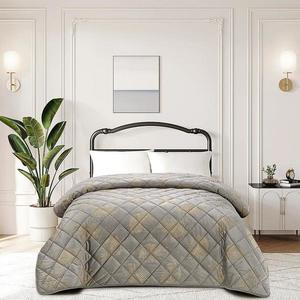 Prikrývka na posteľ Poli 2504-2 sivá 220x250 cm vyobraziť