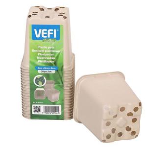 Štvorcový kvetináč 8 cm béžová 20/balík vyobraziť