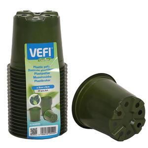 Kvetináč okrúhly 9 cm zelená 20/balík vyobraziť