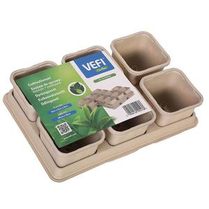 Dvojitá sada kvetináčov 8 cm so stojanmi vyobraziť