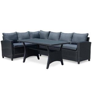 Rohová sedacia súprava Stockholm čierna vyobraziť