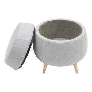 Svetlosivý puf s úložným priestorom Softline Pod vyobraziť