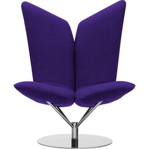 Tmavofialové kreslo Softline Angel Felt Dark Lilac vyobraziť