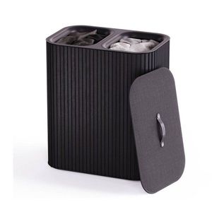 Čierny bambusový kôš na bielizeň 2x45 l Tota Luxe – Joseph Joseph vyobraziť