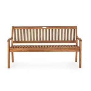 Drevená záhradná lavica v prírodnej farbe Noemi – Bizzotto vyobraziť