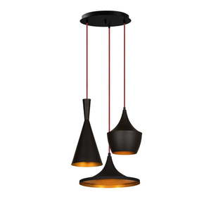 Čierne/v medenej farbe závesné svietidlo s kovovým tienidlom ø 51 cm Elmas – Opviq lights vyobraziť